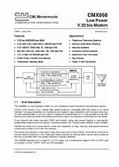 DataSheet CMX868 pdf